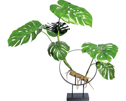 Plantă artificială Monstera cu suport lemn H 157 cm verde