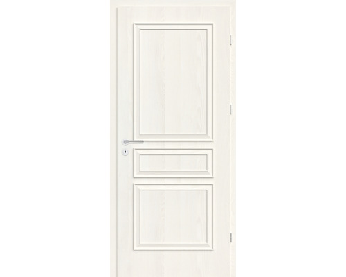 Foaie de ușă Classen frasin alb Arena 6 MDF 203,5x84,4 cm stânga Ușă de interior lăcuită alb cu trei panouri