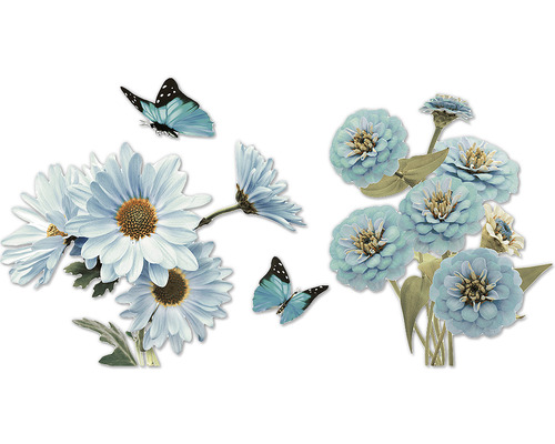 Faianță decorativă Spring Star 30x60 cm Ilustrație cu margarete și zinnia cu fluturi