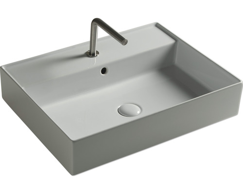 Lavoar rectangular ceramic pe blat cu robinet