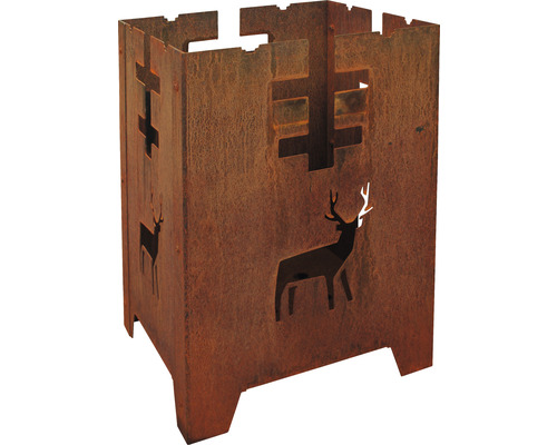 Focar din metal cu motive cu cerbi