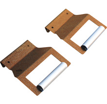 Două suporturi metalice pentru role pentru montarea rolelor