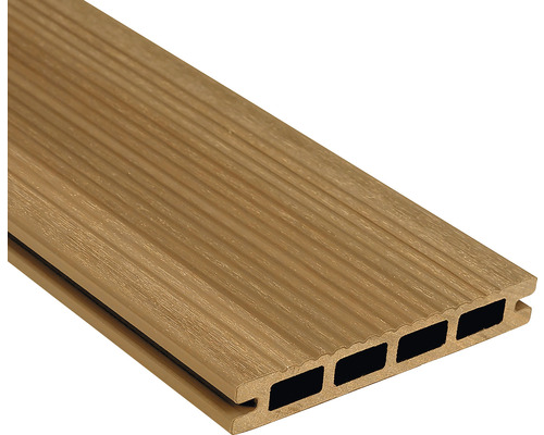 Decking de terasă din material compozit din lemn cu suprafață canelată