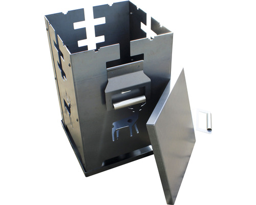 Șemineu de grădină metalic cu ușă