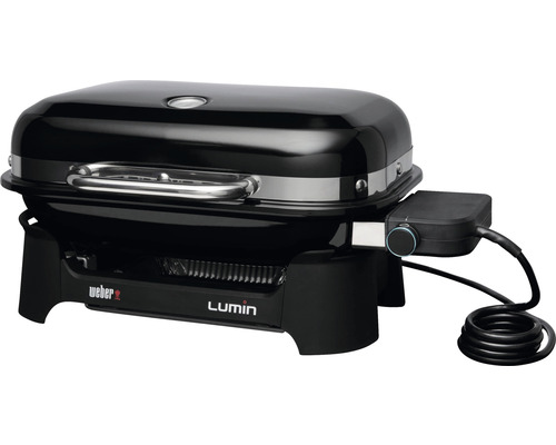 Grătar electric Weber Lumin Compact 2200 W negru incl. termometru în capac, tavă de colectare grăsime, cablu