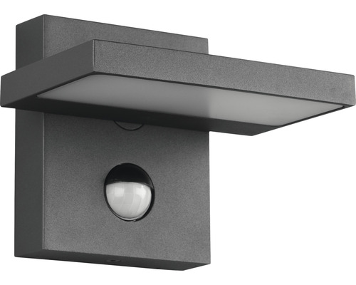 Aplică LED exterior Horton 8W 1000 lumeni, senzor de mișcare, IP54, antracit