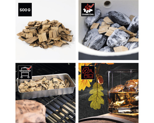 Colaj de produse cu așchii de lemn pentru grătar cu o greutate de 500 de grame