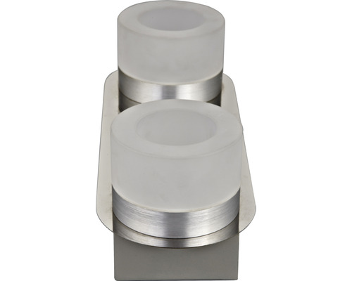 Suport dublu pentru periuțe de dinți din sticlă și metal