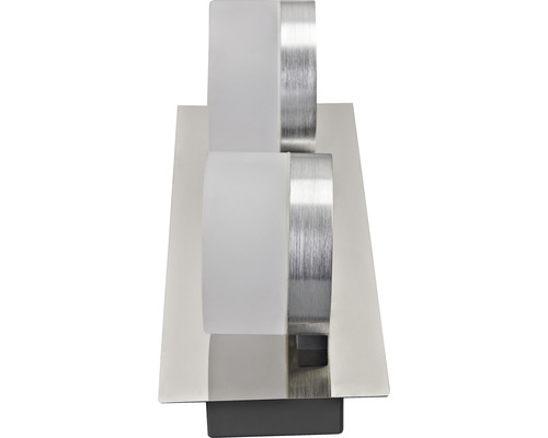 Lumină de perete cu două lămpi și elemente metalice