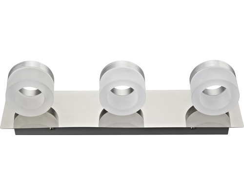 Lampa de perete cu trei becuri din metal și sticlă