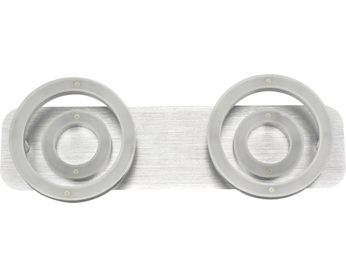 Suport dublu pentru prosoape cu brațe de susținere inelare