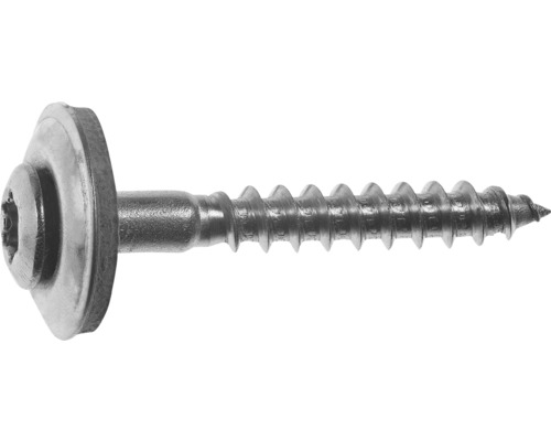 Șuruburi pentru tablă cu cap semibombat Torx și șaibă cauciucată Connex 4,5x35 mm oțel inox A2, 100 bucăți