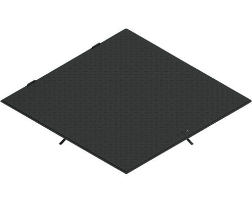 Capac cămin cu ramă VODALAND metalic 1x1 m negru-0