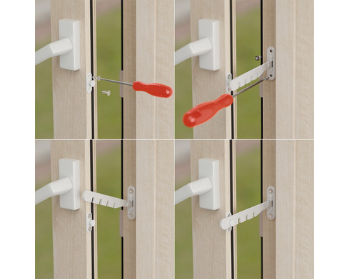 Montarea unei încuietori de fereastră cu o șurubelniță