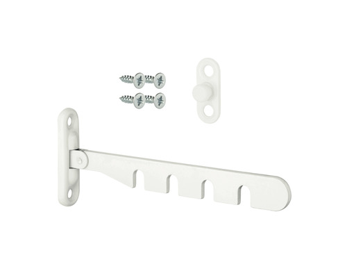 Suport pliabil pentru prosoape din metal cu material de fixare