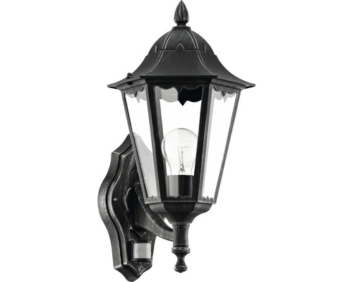 Aplică exterior felinar în sus Navedo E27 max. 1x60W, senzor de mișcare, IP44, negru patinat Aplică exterior felinar în sus Navedo E27 max. 1x60W, senzor de mișcare, IP44, negru patinat