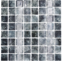 Mozaic piscină sticlă VP56383PUR negru 31,6x31,6 cm