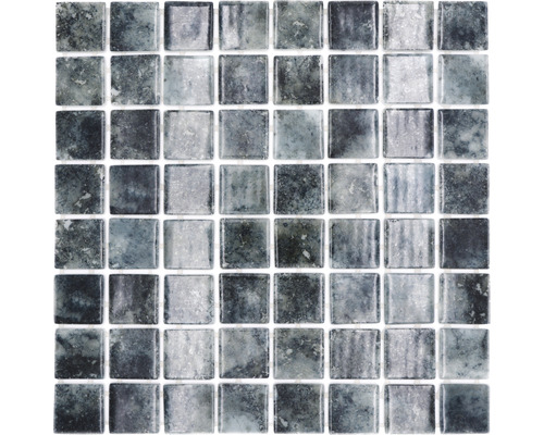 Mozaic piscină sticlă VP56383PUR negru 31,6x31,6 cm