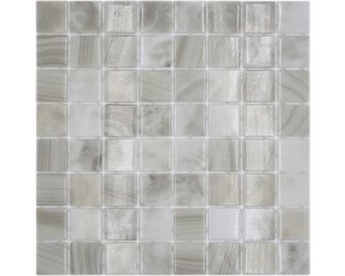 Mozaic piscină sticlă VP56381PUR bej 31,6x31,6 cm Placă de mozaic cu pietre pătrate