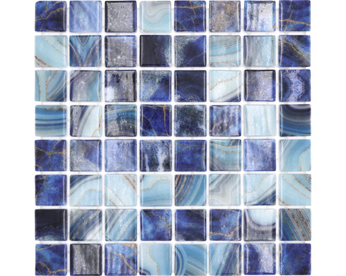 Mozaic piscină sticlă VP56384PUR albastru 31,6x31,6 cm