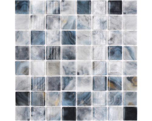Mozaic piscină sticlă VP56386PUR gri 31,6x31,6 cm
