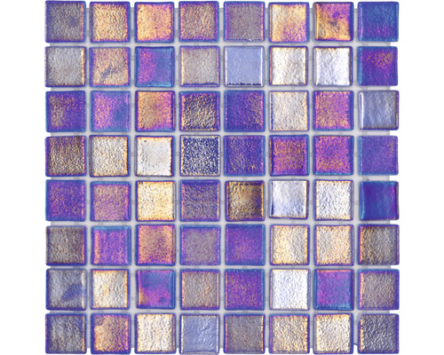 Mozaic piscină sticlă VP55385PUR albastru 31,6x31,6 cm Mozaic din sticlă pătrată