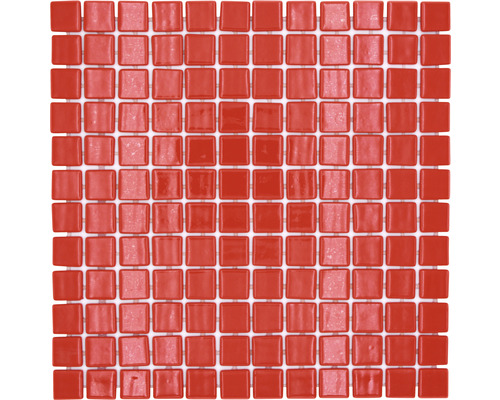 Mozaic piscină sticlă VP25808PUR roșu 31,6x31,6 cm Plasă de gresie mozaic pătrată cu pietre mici pătrate