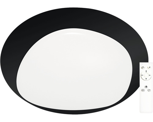 Plafonieră cu LED integrat Stone 51W 5100 lumeni 3000-6500K, cu telecomandă, negru Lumină de tavan cu telecomandă