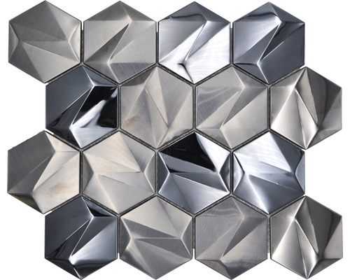 Mozaic metal HXM 60PL argintiu 25,7x29,7 cm