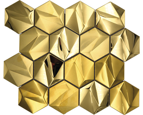 Mozaic metal HXM 30GO auriu 25,7x29,7 cm