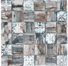 Mozaic sticlă XCM Wood 900 gri, imitație lemn, 29,8x29,8 cm