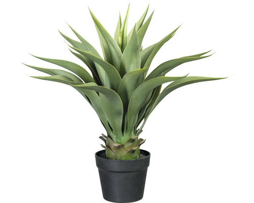 Plantă artificială Agavă în ghiveci H 57 cm verde