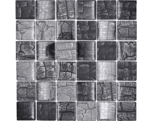 Mozaic sticlă XCM PF88 verde, imitație lemn, 30x30 cm Plăci de mozaic cu aspect de lemn