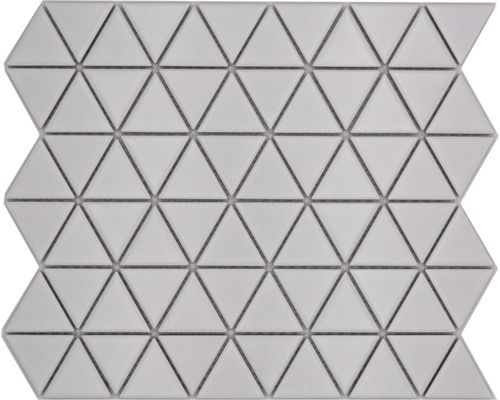 Mozaic piscină ceramic CG TR 41 alb mat 25,2x29,1 cm Covor de plăci triunghiulare pentru decorarea pereților