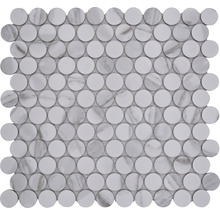 Mozaic piscină ceramic CRG alb mat 31,2x33 cm