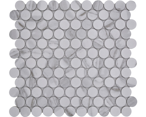Mozaic piscină ceramic CRG alb mat 31,2x33 cm
