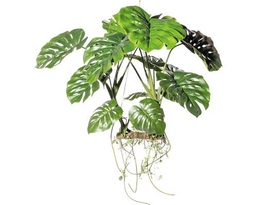 Plantă artificială Monstera suspendată H 100 cm verde