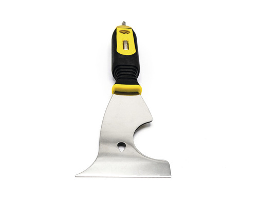 Șpaclu multifuncțional cu lamă metalică și mâner din plastic