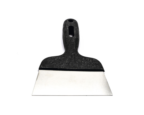 Șpaclu cu lamă metalică și mâner din plastic