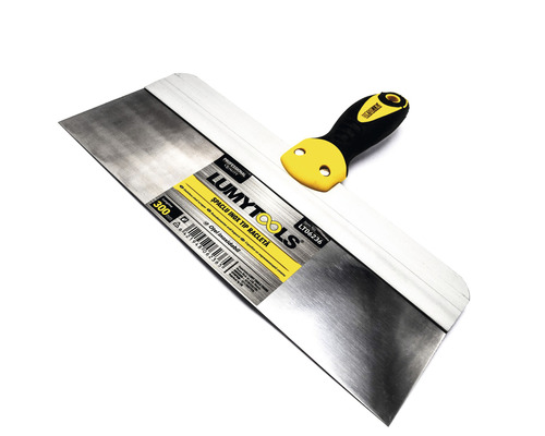 Șpaclu tip racletă Lumy Tools Profesional 300 mm, mâner din plastic/cauciuc Gletieră Lumytools, 300 mm, oțel inoxidabil