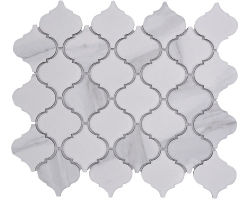 Mozaic piscină ceramic CIM CLP CR alb mat 29,3x24,5 cm