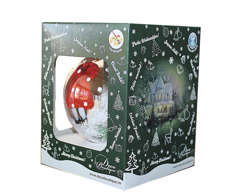 Glob de Crăciun într-un ambalaj de cadou