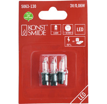 Logo Konstsmide, bec LED 3 V 0,06 wați, durata de viață 50000 ore