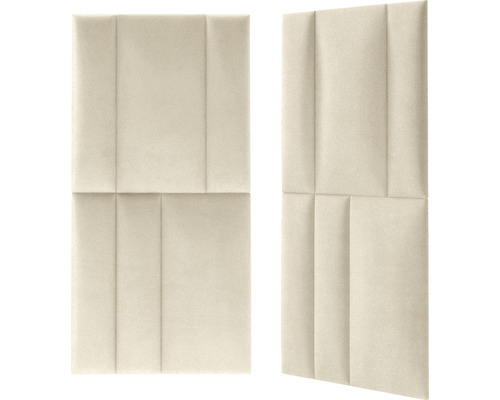 Două panouri de perete fonoabsorbante cu acoperire din material textil.