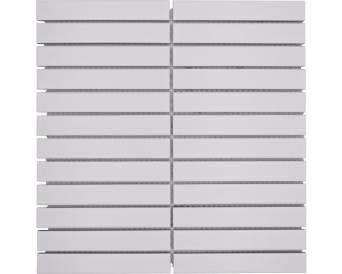 Mozaic piscină ceramic CG ST 220 alb mat 29,6x30 cm Placă de mozaic ceramică cu model de bețișoare