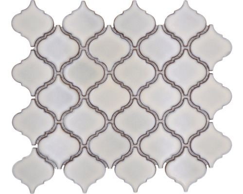 Mozaic piscină ceramic CLP 5AW alb 29,3x24,5 cm