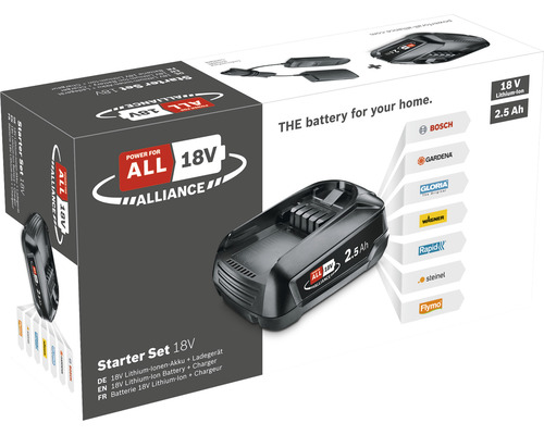 Power for All Set de pornire acumulator 18 volți cu încărcător și acumulator litiu-ion de 2,5 amperi-oră