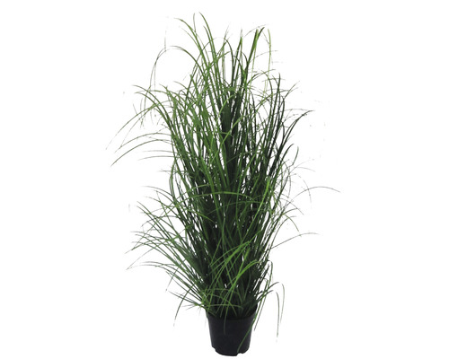 Plantă artificială Tufă iarbă în ghiveci negru H 120 cm