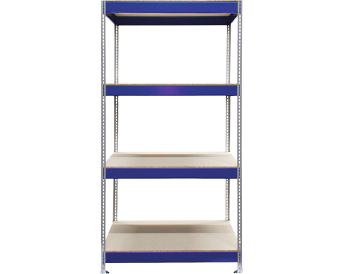 Raft metalic depozitare cu 4 polițe din lemn pal 1960x1000x600mm max 250kg/poliță Raft metalic depozitare cu 4 polițe din lemn pal 1960x1000x600mm max 250kg/poliță
