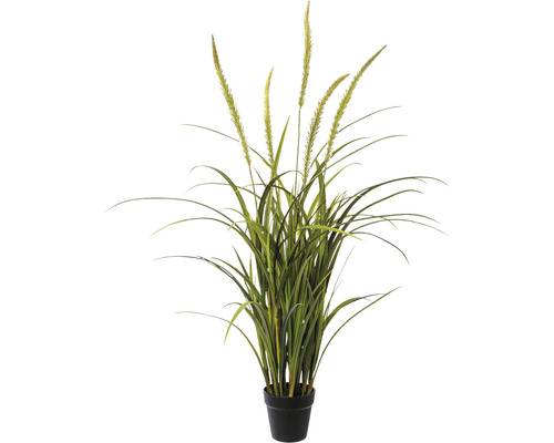 Plantă artificială Miscanthus în ghiveci H 120 cm verde